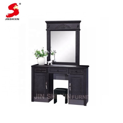 dresser bedroom furniture wooden black dressing table with dressing stool