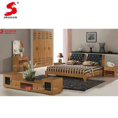 Foshan furniture factory cheap price wooden bedroom set dubai