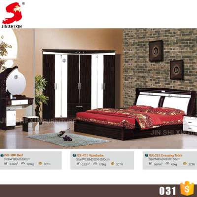 Modern design home used furniture wood mdf bed room set made in China