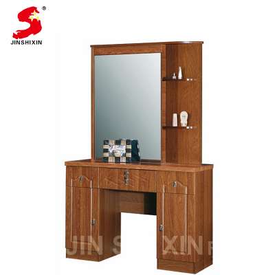 Bedroom furniture modern wooden kids dressing table with mirror and cupboard